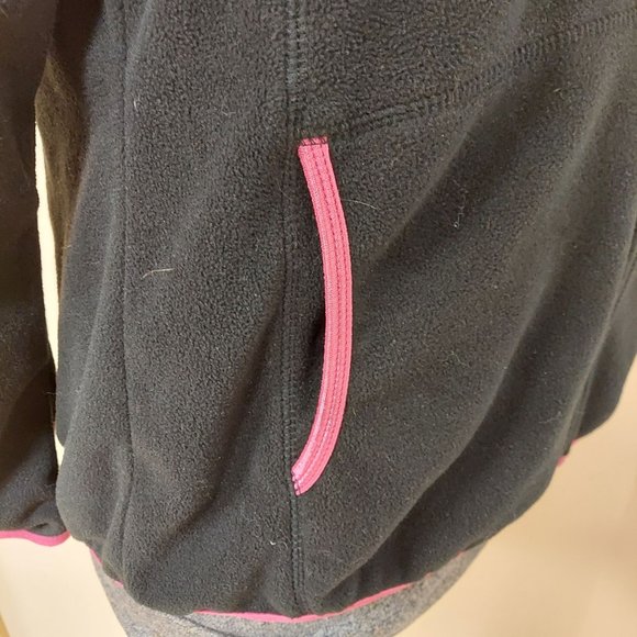 Architect Black Pink Fleece Full Zip Jacket High Mock Neck Womens Large - Picture 8 of 9